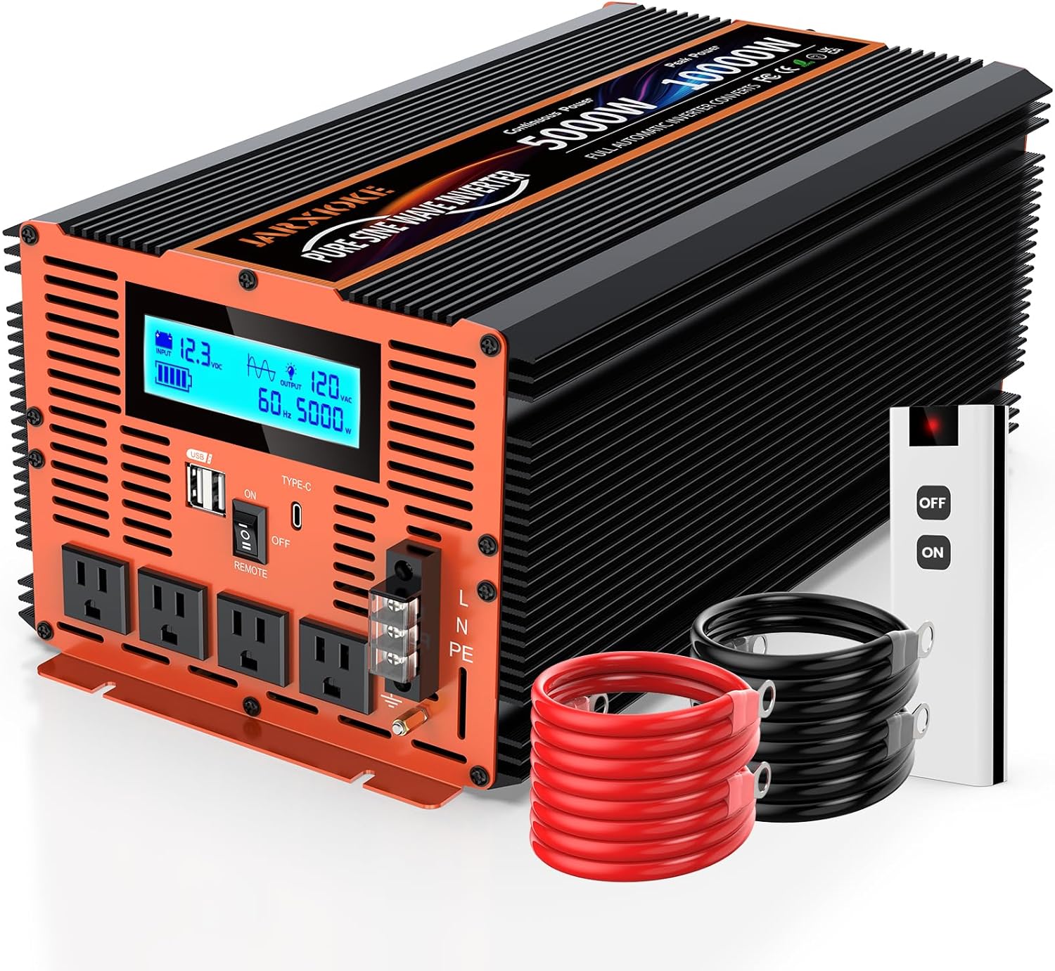 5000 Watt Pure Sine Wave Power Inverter for RV Off Grid Use