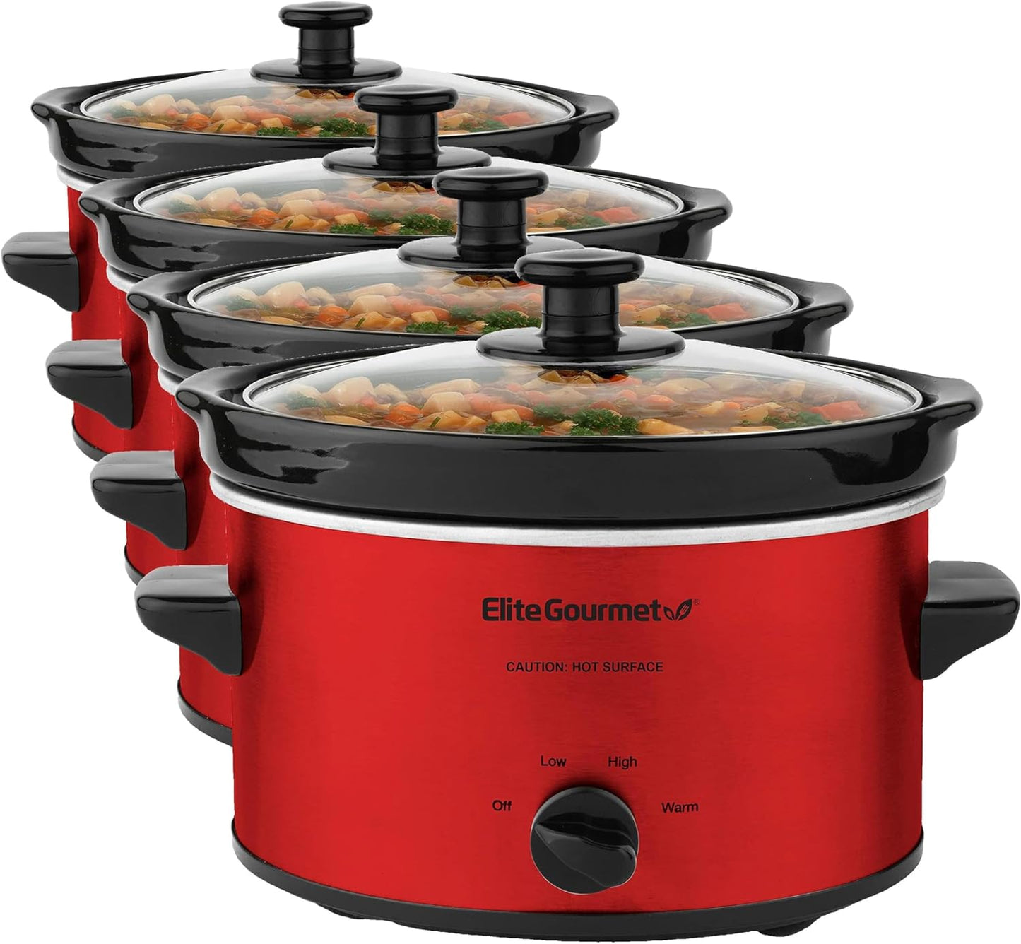 Elite Gourmet MST-275XR Electric Oval Slow Cooker for Easy Meals