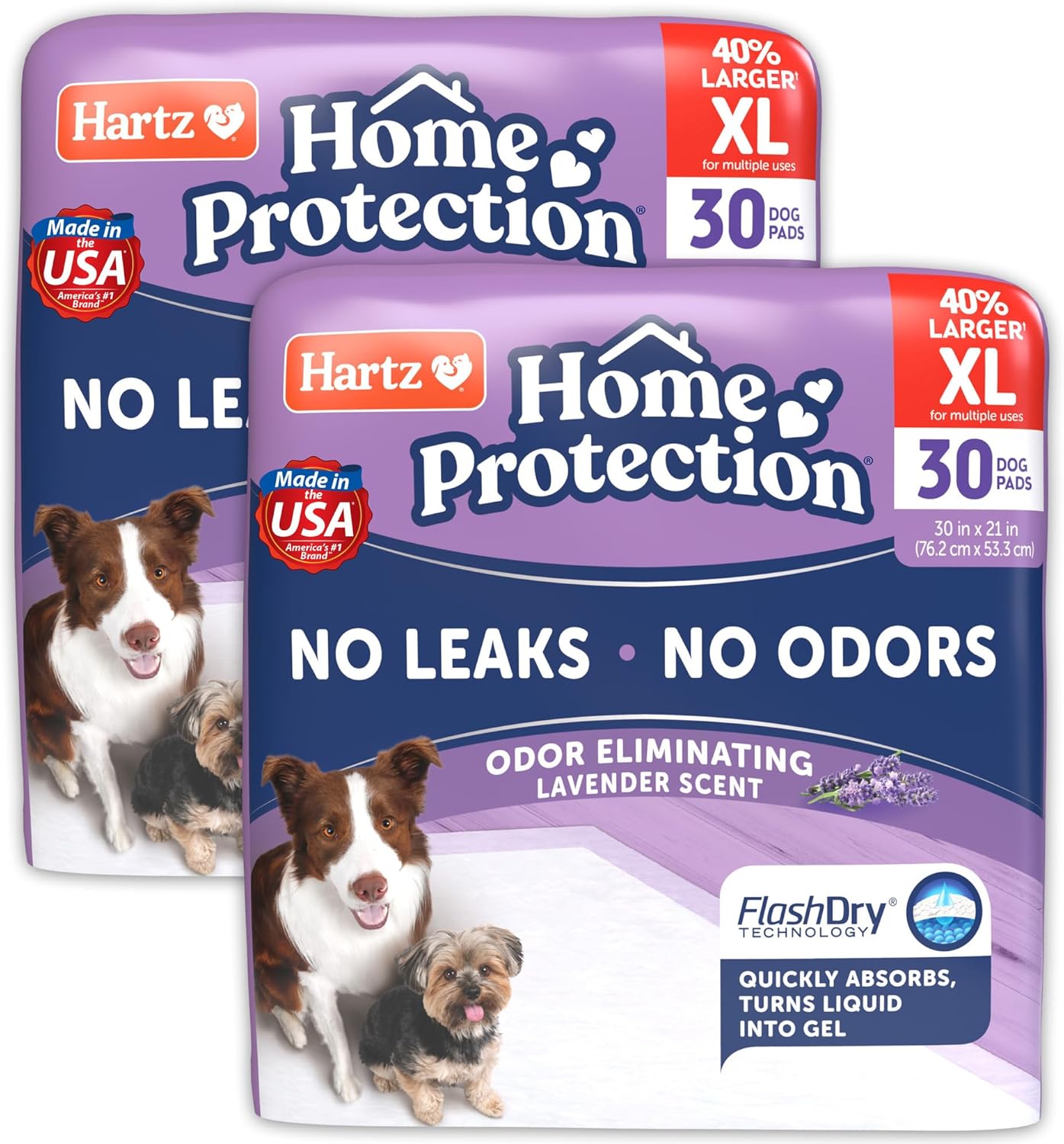 Hartz Home Protection Lavender Scented Dog Pads for Easy Cleanup