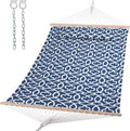 Double Tree Hammock with Hardwood Spreader Bar - Extra Large Quilted