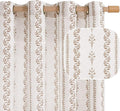 Boho Curtains Leaf Floral Print 84 in Panels - Light Filtering