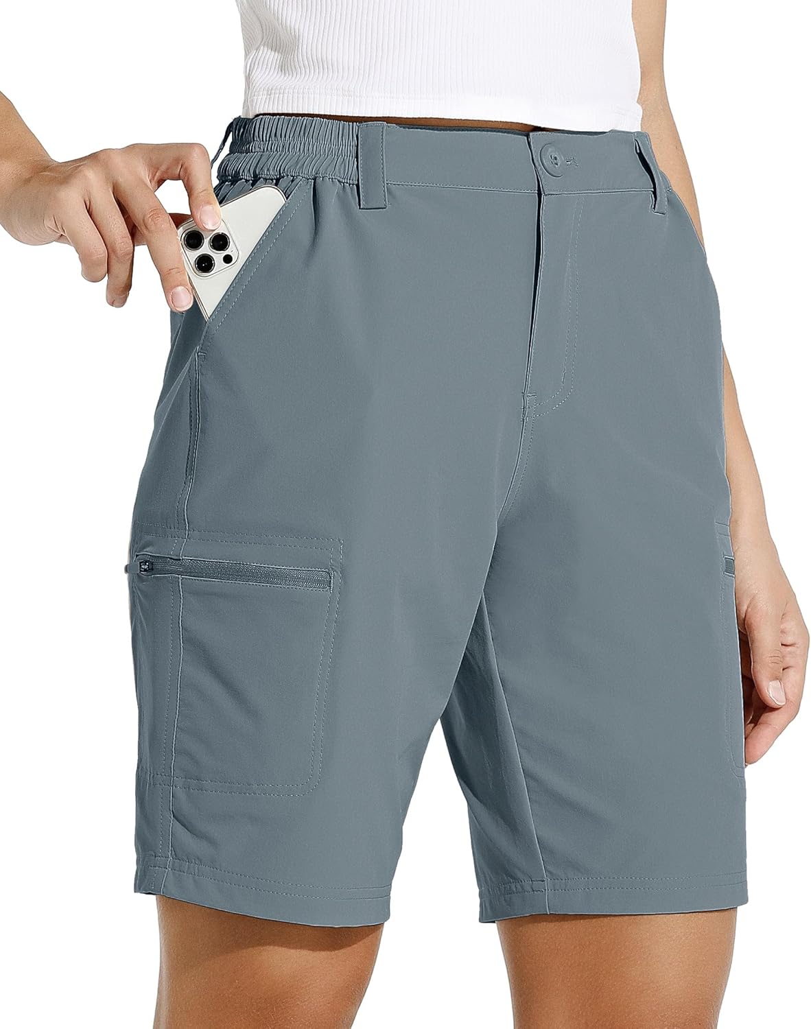 Willit Women's 10in Hiking Cargo Shorts for Active Summer Fun