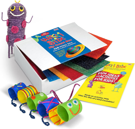 Wikki Stix Big Count Box with 468 Colorful Craft Sticks