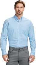 Izod Men's Performance Comfort Long Sleeve Shirt for Everyday Wear