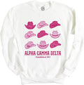Alpha Gamma Delta Sweatshirt - Sorority Cowgirl Hats Crewneck