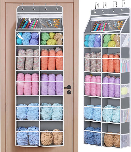 Univivi 6 Tiers Hanging Yarn Storage Organizer for Knitting Needs