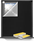 Blackout Curtains 50x57 Portable No Drill Shades - 100% Light Block