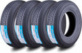 ST185/80R13 Trailer Tires Set of 4 - Nylon Cap Ply Protection
