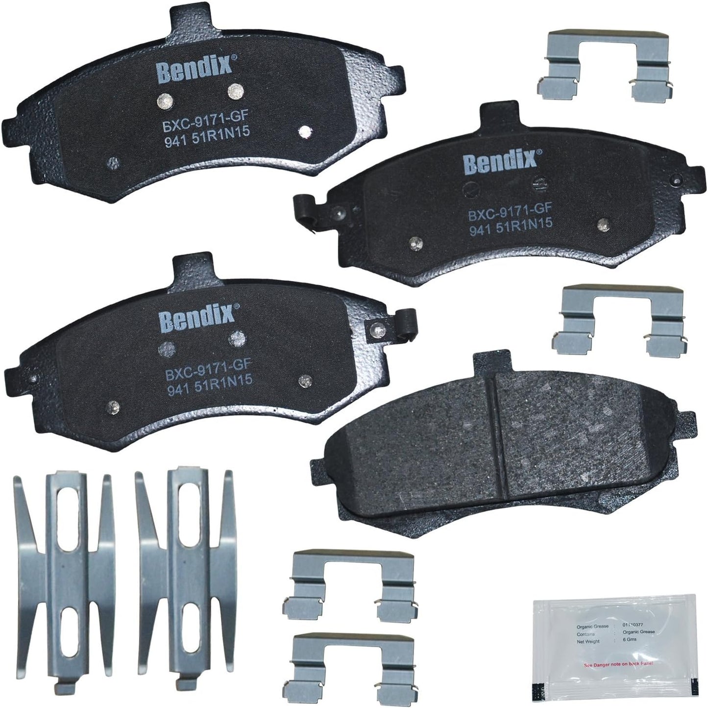 Bendix Priority1 CFC941 Ceramic Brake Pads for Hyundai Elantra