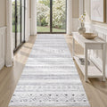 Boho Hallway Runner Rug 3x12 - Soft Machine Washable Moroccan Runner