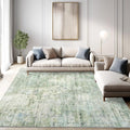 Abstract Rug 5x7 Machine Washable Area Rug - Low Pile NonSlip Accent