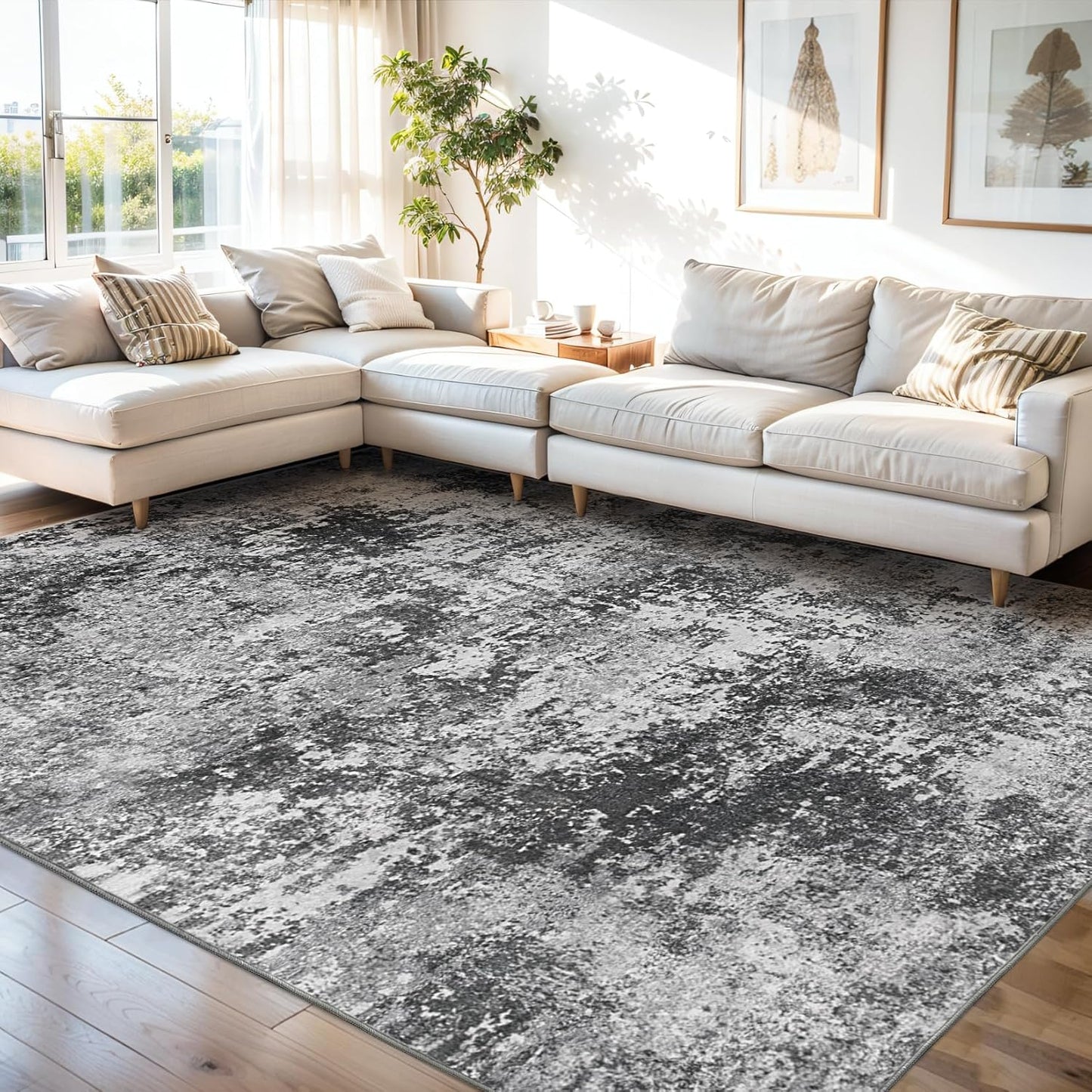 Soft Fluffy Area Rug for Living Room and Bedroom Decor