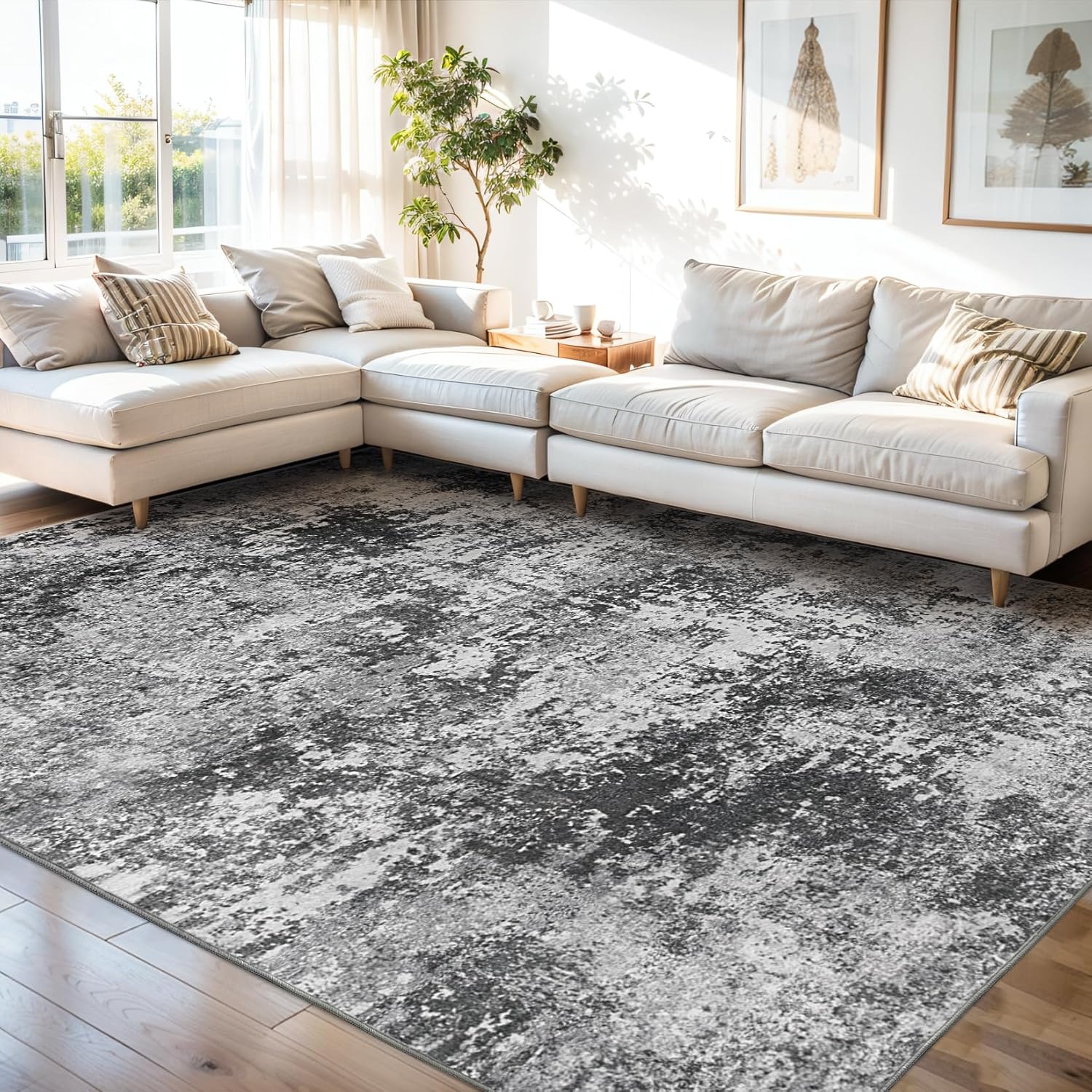 Soft Fluffy Area Rug for Living Room and Bedroom Decor