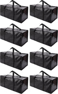 Extra Large Moving Bags with Zippers & Carrying Handles - 8 Pack
