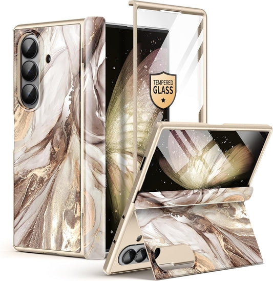 GVIEWIN Galaxy Z Fold 7 Case with HD Screen Protector & Kickstand