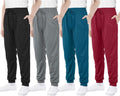 Boys' Mesh Athletic Pants 4-Pack - Lightweight, Breathable Joggers
