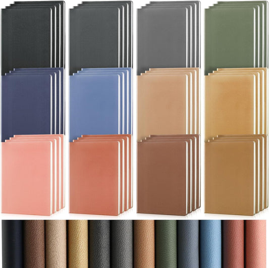 48 Pcs A6 PU Leather Journals for Business & School