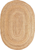 MDS Handwoven Braided Jute Area Rug - Natural 2x5 Feet