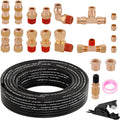 22pcs 50ft 1/4 DOT Air Line Brass Fittings Kit - Durable Brake Line