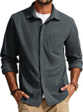 PJ PAUL JONES Men's Button Down Waffle Texture Shirt - Wrinkle Free be