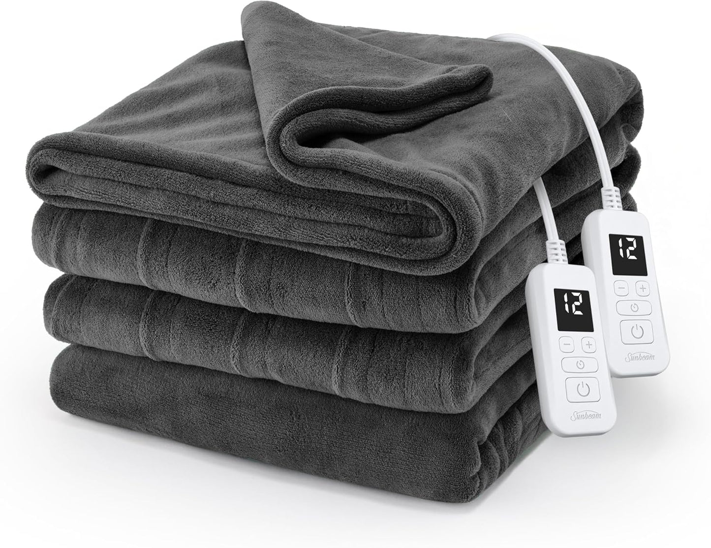 Sunbeam Electric Heated Blanket with 12 Heat Settings for Comfort