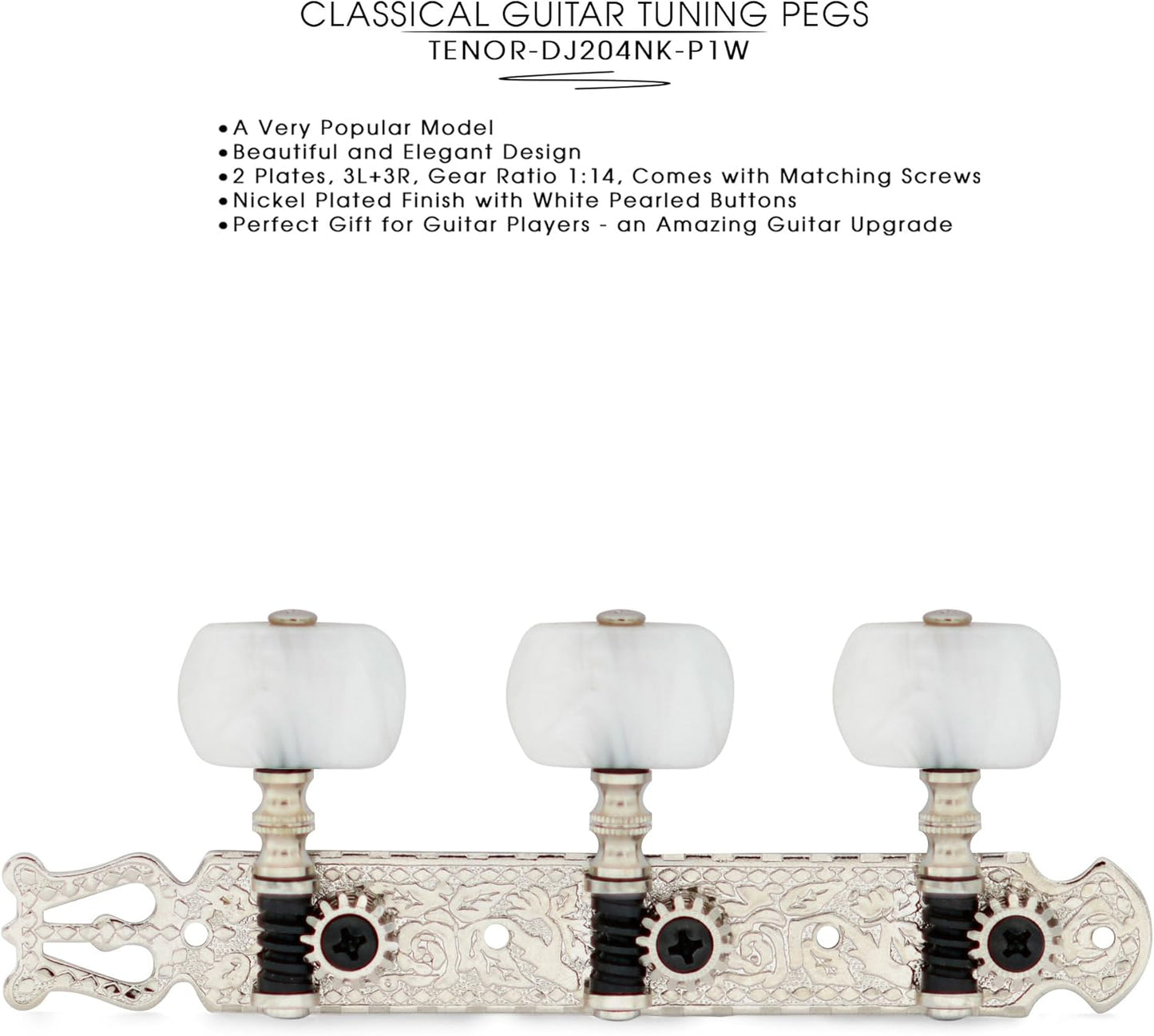 DJ204NK-P1W Tenor Classical Guitar Tuners for Perfect Tuning