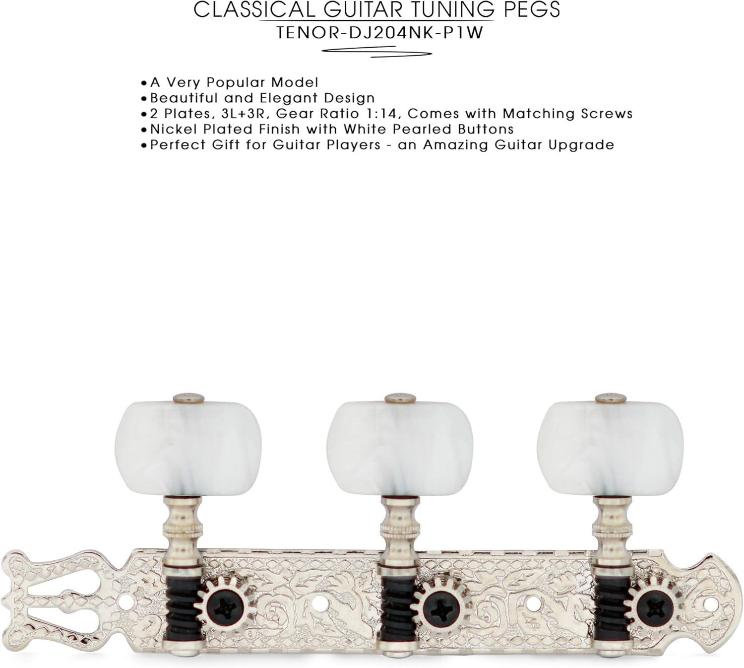 DJ204NK-P1W Tenor Classical Guitar Tuners for Perfect Tuning