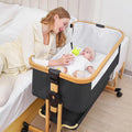 Baby Bassinet 3 in 1 Bedside Crib - Adjustable, Foldable, With Wheels