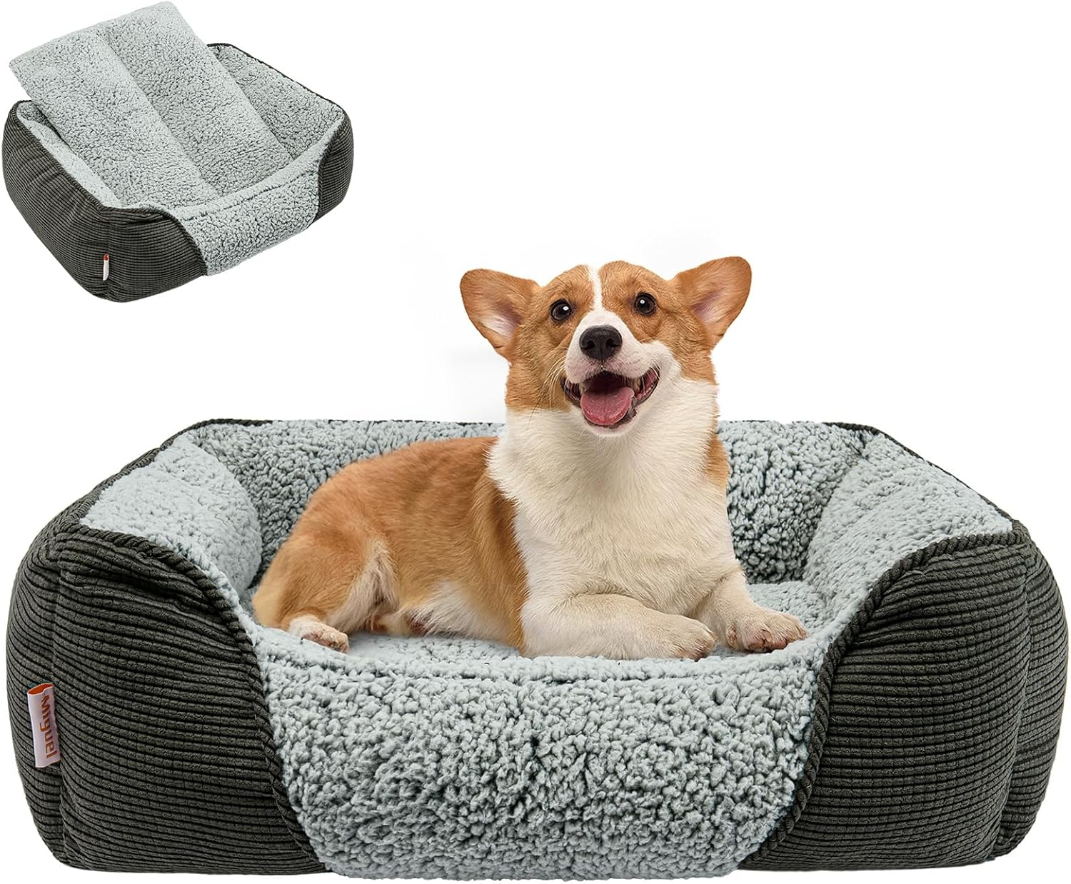 Miguel Washable Dog Bed with Removable Cushion for Pets