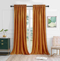 PRIMROSE Blackout Curtains 120 in Velvet Panels - Semi Darkening
