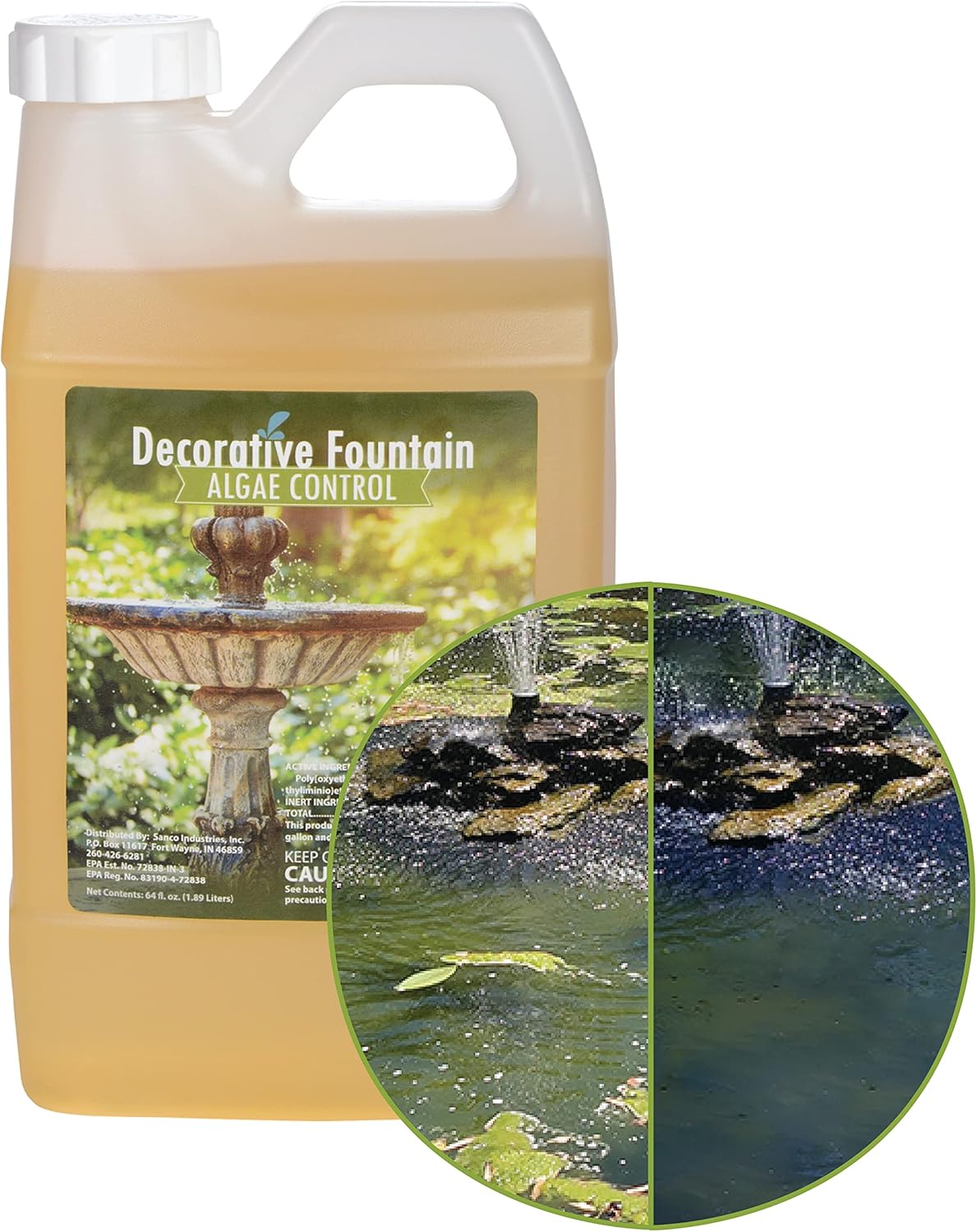 Fountain Algaecide and Clarifier for Small Ponds - 64oz