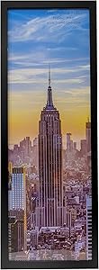 Frame Amo Black 10x30 Picture or Poster Frame - Slim 1 in Border
