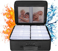 Fireproof Photo Storage Box with 16 Inner 4in x 6in Cases - Organized