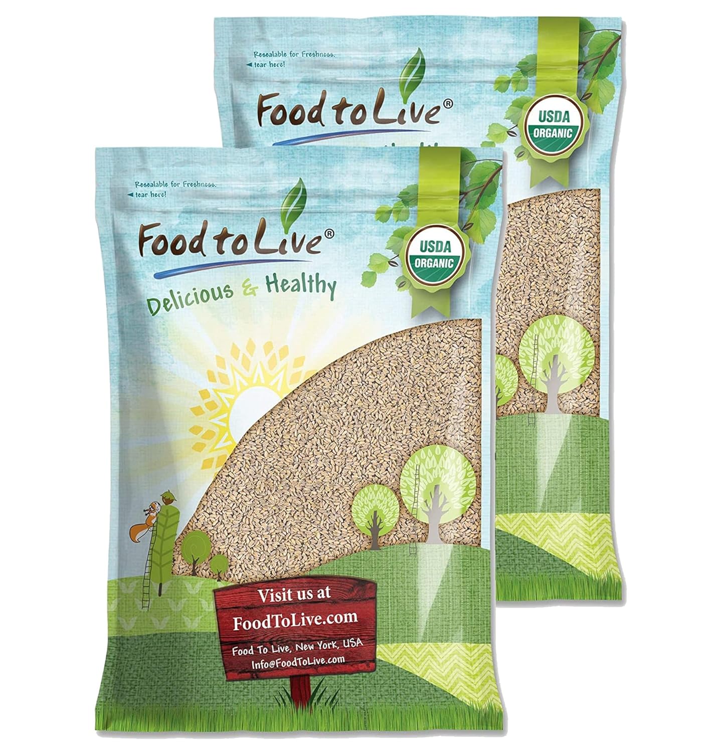 Organic Spelt Berries - Nutty Flavor, Vegan Superfood, 25 lbs