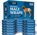 Male Dog Diapers 50-Pack Super Absorbent Wraps - FlashDry Gel