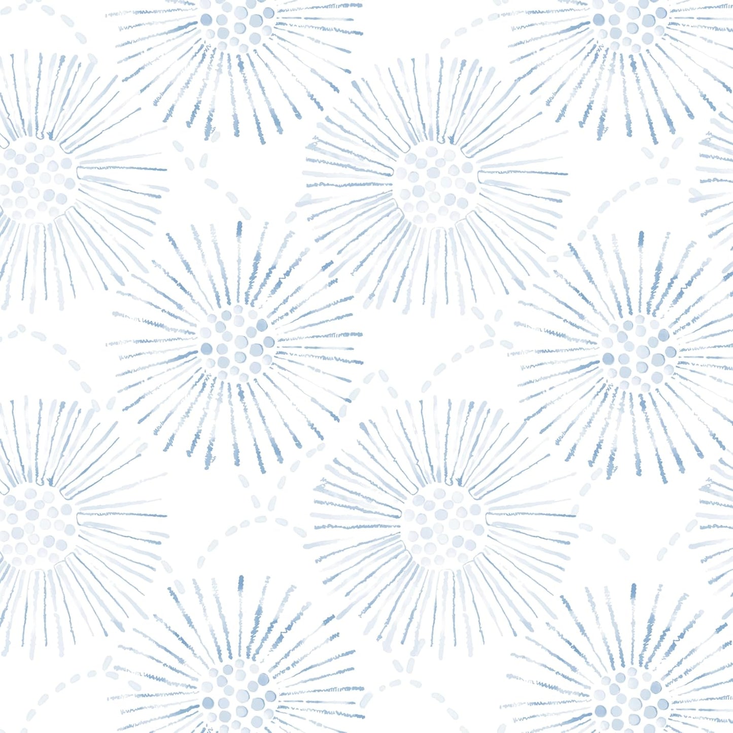Peel and Stick Wallpaper Boho Blue Geometric Design for Rooms