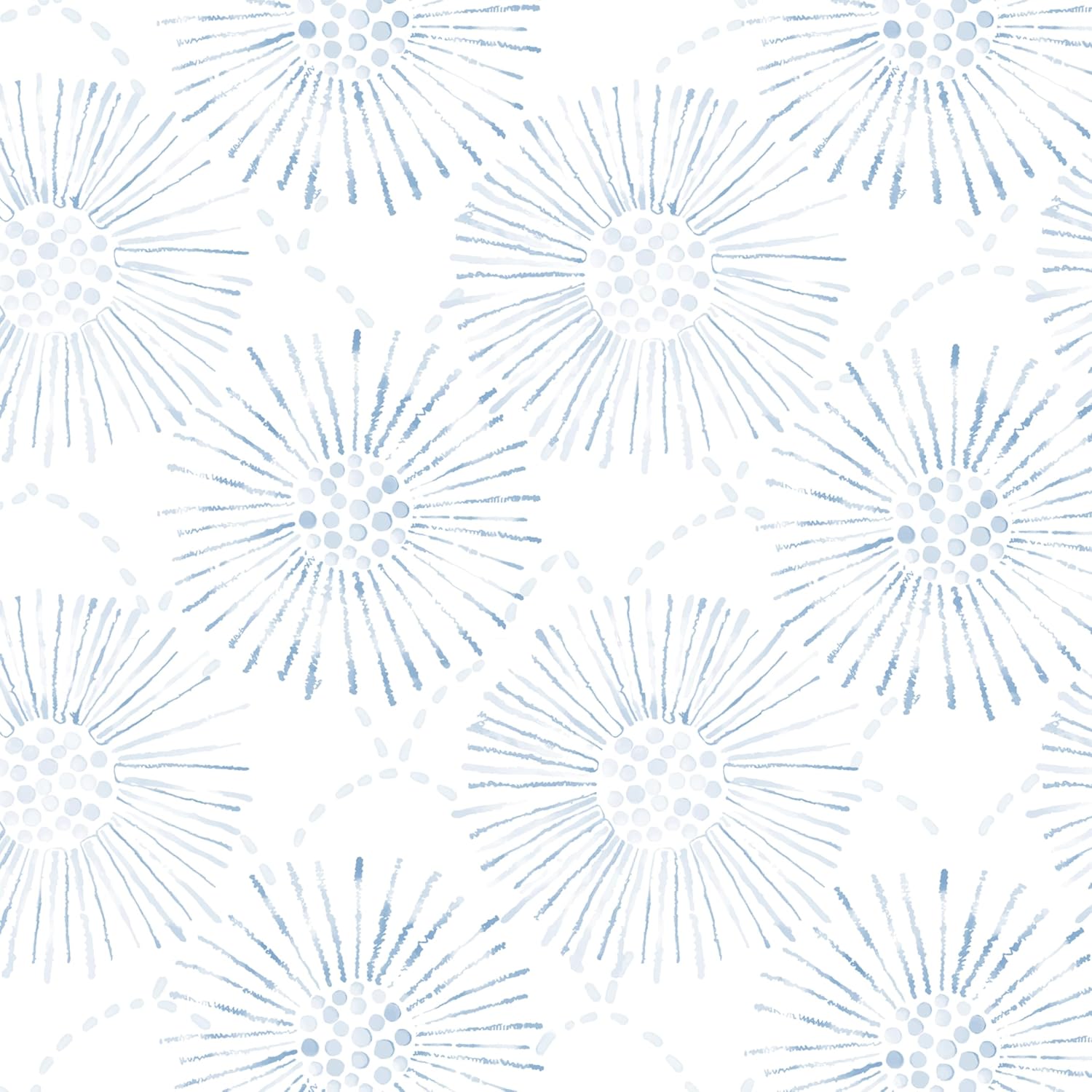 Peel and Stick Wallpaper Boho Blue Geometric Design for Rooms