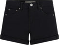 Levi's Girls Girlfriend Fit Denim Shorty Shorts - Durable, Adjustable