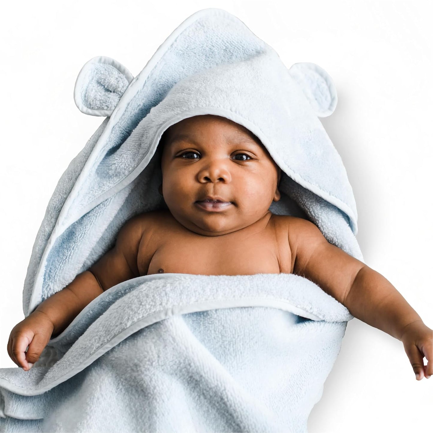 Natemia Hooded Baby Bath Towel - Soft Organic Cotton for Infants