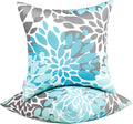 Outdoor Throw Pillows Set of 2 18x18 in - Waterproof Patio Pillows