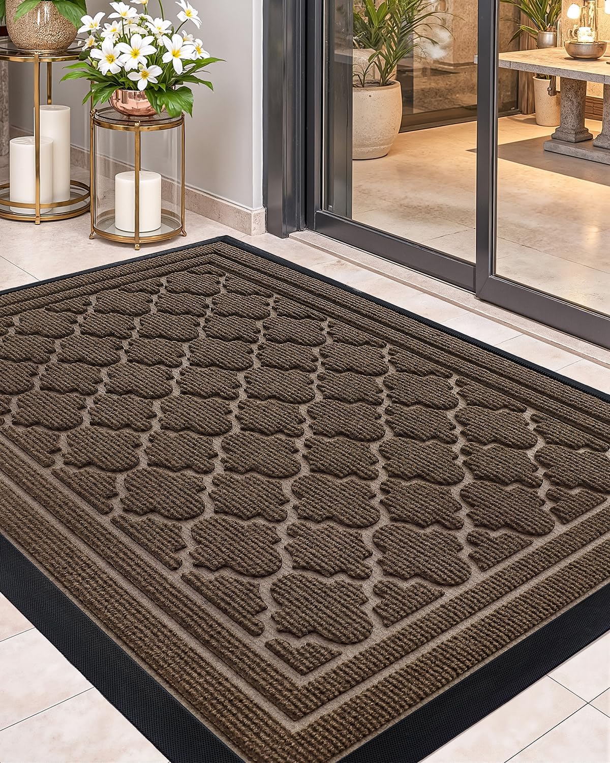 Color&Geometry Large Front Door Mat for All-Weather Use