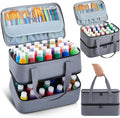 Acrylic Paint Organizer Case for up to 56 Bottles - Compact Travel