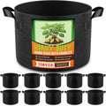10 Pack 15 Gallon Grow Bags - Heavy Duty 300G Fabric Planter Pots