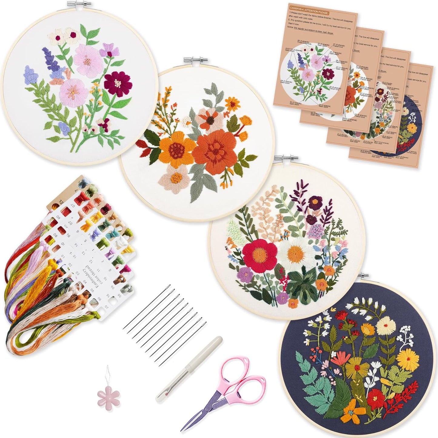 Easy Start Embroidery Kit + Instructions!