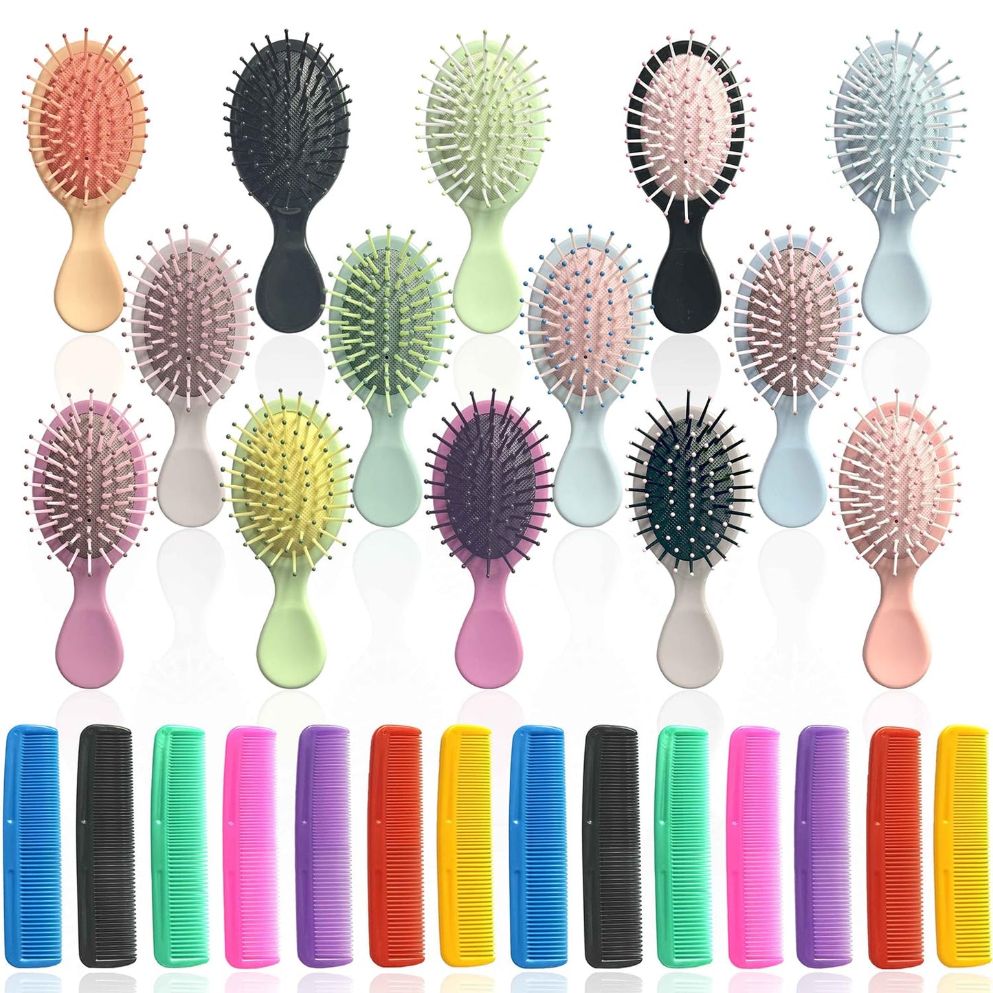 56 Pieces Mini Hair Brush Set for Effortless Detangling