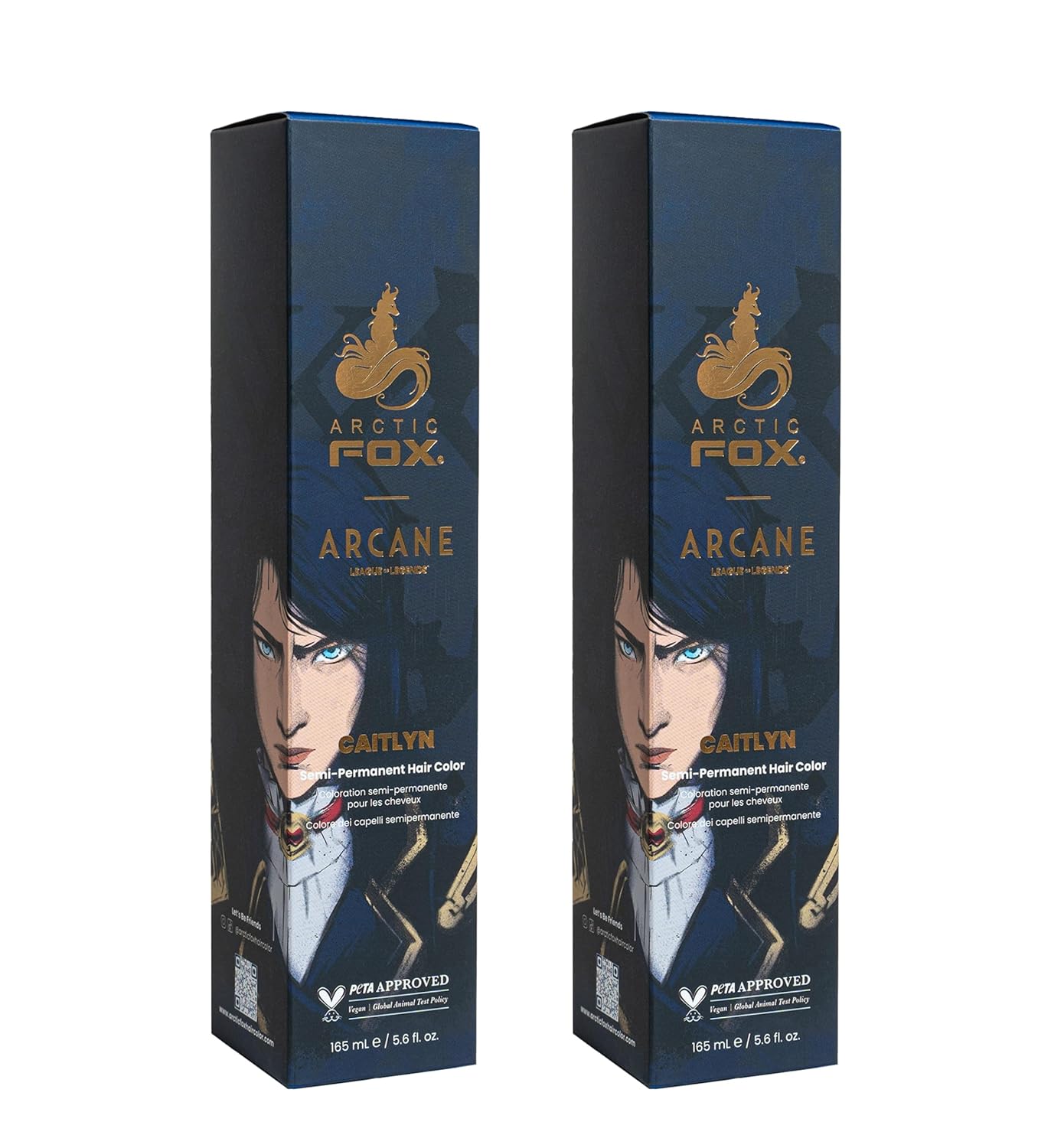 Arctic Fox Semi Permanent Hair Dye in Deep Navy Blue Shade