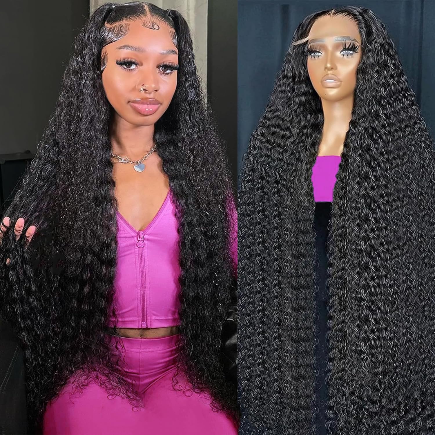 Deep Wave Lace Front Wigs Human Hair for Natural Style