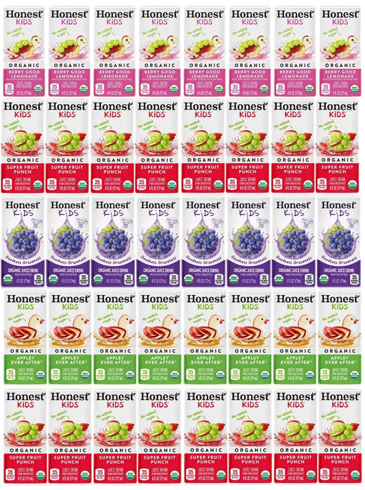 Honest Kids Organic Juice Drink Assorted Variety Pack for Kids
