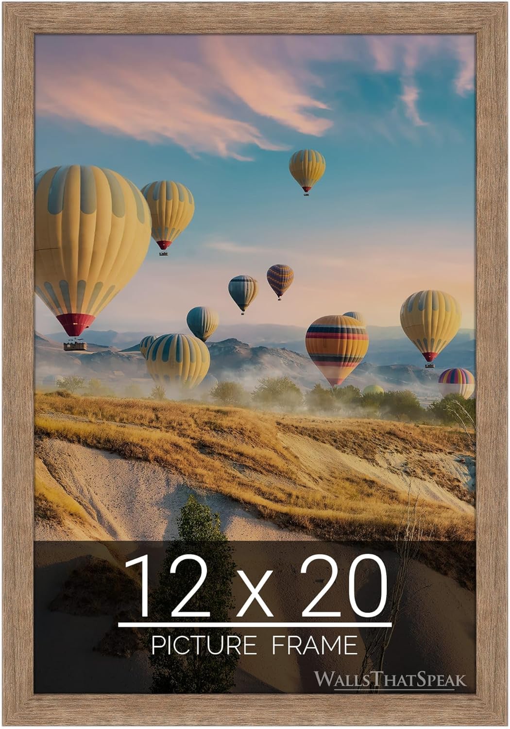 12x20 Brown Barnwood Picture Frame for Puzzles and Photos