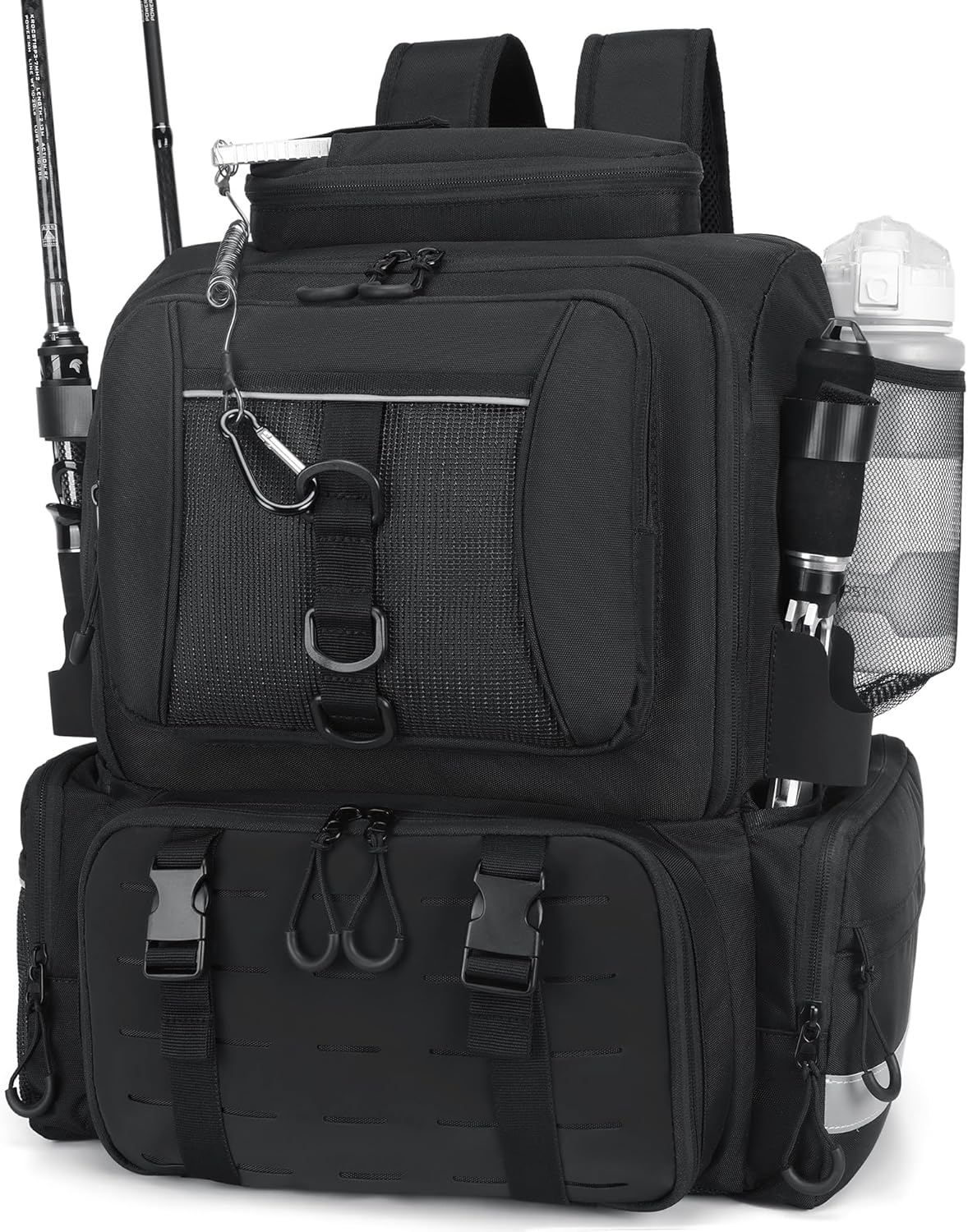 WANOON Waterproof Fishing Backpack with Rod Holders